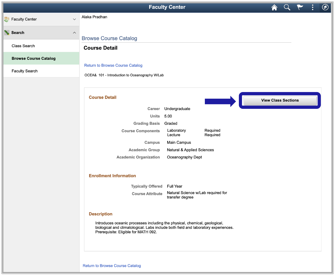 Browse Course Catalog SPSCC Support